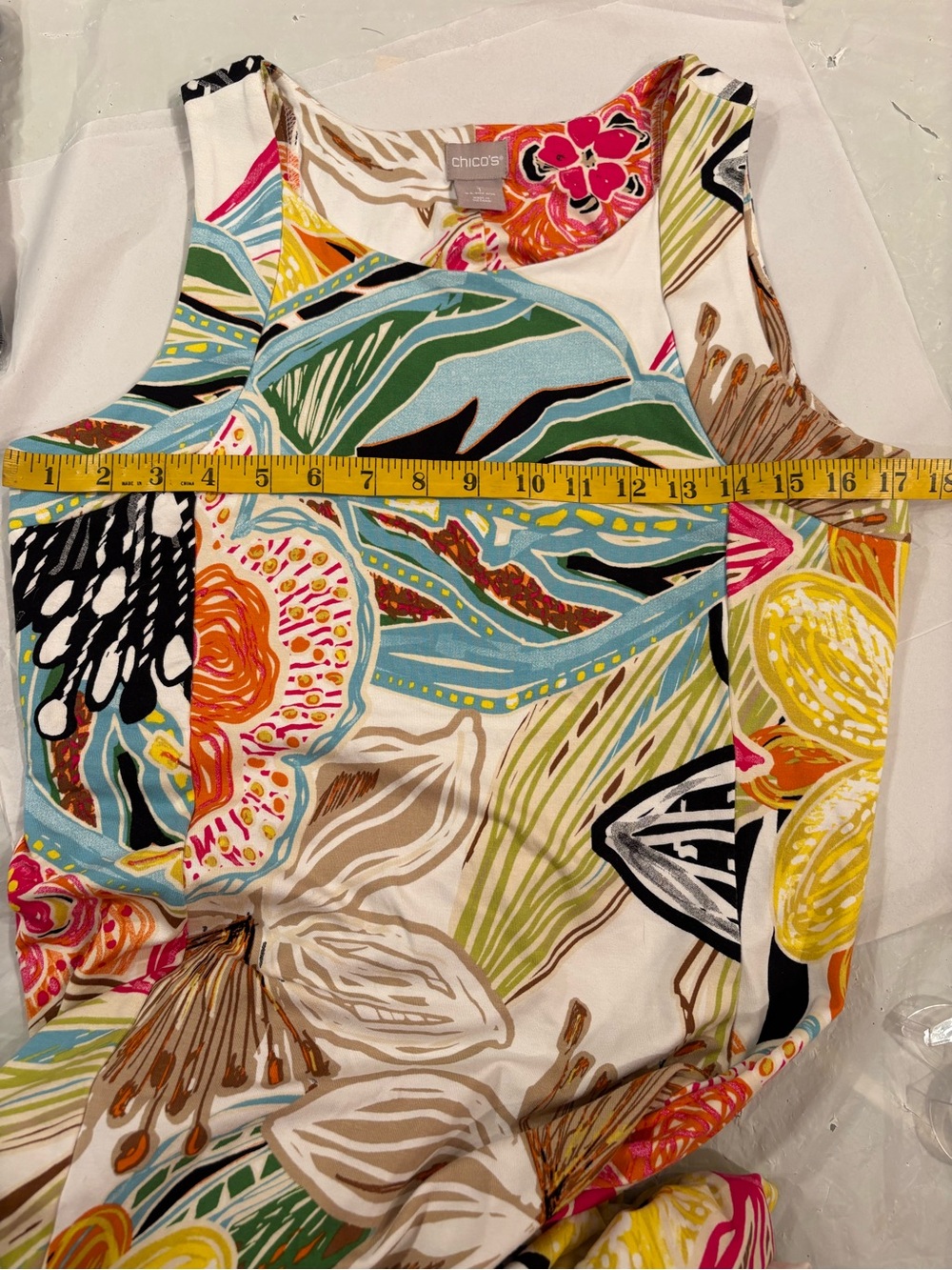 Chico's Vibrant Floral Maxi Dress in Chico’s size 1 or medium 8/10 with slits - Picture 6 of 10